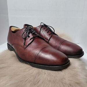 Neil M Senator Cap Toe Shoes Cognac men's Lace Up Oxford Men's Shoes Size 12